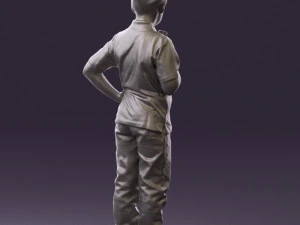 kid in jeans white shirt 0537 3D Model