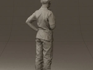 kid in jeans white shirt 0537 3D Model