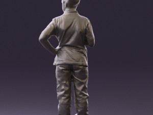 kid in jeans white shirt 0537 3d print ready Modello di stampa 3D
