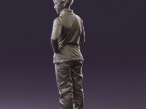 kid in jeans white shirt 0537 3d print ready Modello di stampa 3D