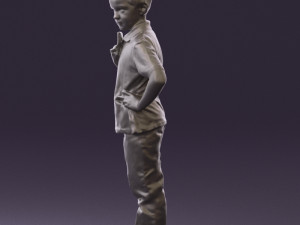 kid in jeans white shirt 0537 3d print ready Modello di stampa 3D