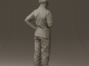 kid in jeans white shirt 0537 3d print ready Modello di stampa 3D