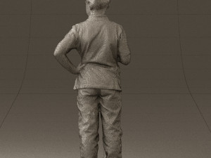 kid in jeans white shirt 0537 3d print ready Modello di stampa 3D