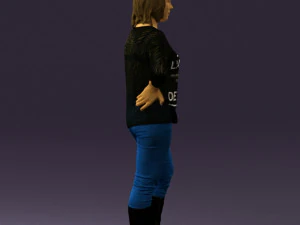 woman in black shirt de la vie 0540 3d print ready 3D Print Model