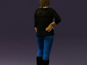 woman in black shirt de la vie 0540 3d print ready 3D Print Model