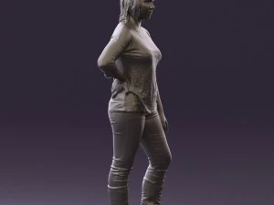woman in black shirt de la vie 0540 3d print ready 3D Print Model