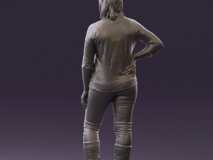 woman in black shirt de la vie 0540 3d print ready 3D Print Model
