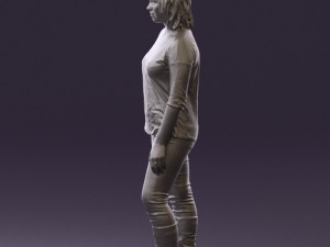 woman in black shirt de la vie 0540 3d print ready Modello di stampa 3D