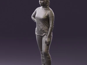 woman in black shirt de la vie 0540 3d print ready 3D Print Model