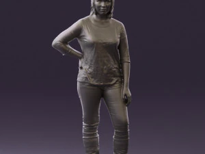 woman in black shirt de la vie 0540 3d print ready 3D Print Model