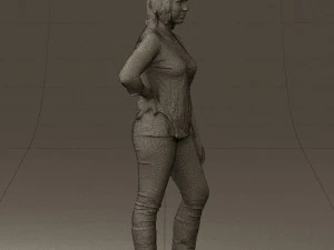 woman in black shirt de la vie 0540 3d print ready 3D Print Model