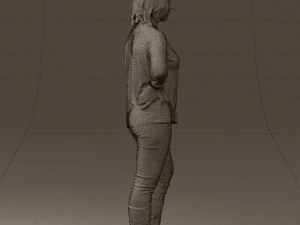 woman in black shirt de la vie 0540 3d print ready 3D Print Model