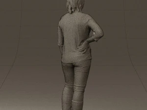woman in black shirt de la vie 0540 3d print ready 3D Print Model