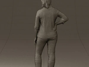 woman in black shirt de la vie 0540 3d print ready 3D Print Model
