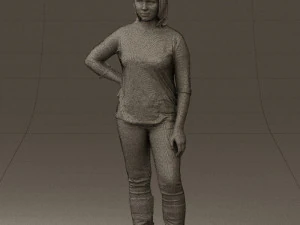 woman in black shirt de la vie 0540 3d print ready 3D Print Model