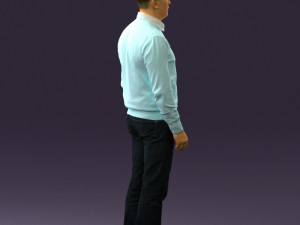 man in jeans blue sweater 0534 3d print ready Modelo de Impressão 3D