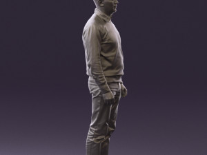 man in jeans blue sweater 0534 3d print ready Modelo de Impressão 3D