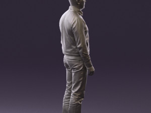 man in jeans blue sweater 0534 3d print ready Modelo de Impressão 3D