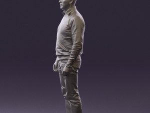 man in jeans blue sweater 0534 3d print ready Modelo de Impressão 3D