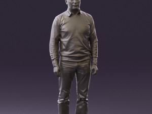 man in jeans blue sweater 0534 3d print ready Modelo de Impressão 3D