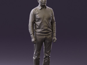 man in jeans blue sweater 0534 3d print ready Modelo de Impressão 3D