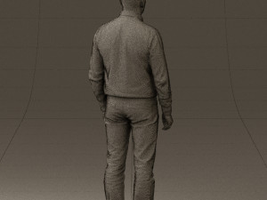 man in jeans blue sweater 0534 3d print ready Modelo de Impressão 3D