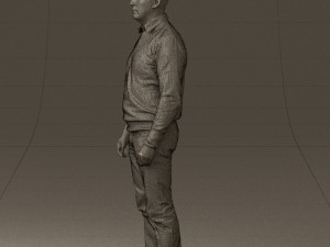 man in jeans blue sweater 0534 3d print ready Modelo de Impressão 3D