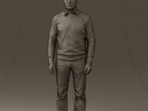 man in jeans blue sweater 0534 3d print ready Modelo de Impressão 3D