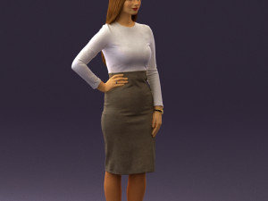 woman in office style look 0546 Modelo 3D