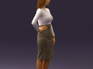 woman in office style look 0546 Modelo 3D