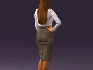 woman in office style look 0546 3D Model