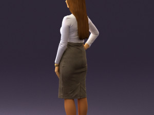 woman in office style look 0546 Modelo 3D