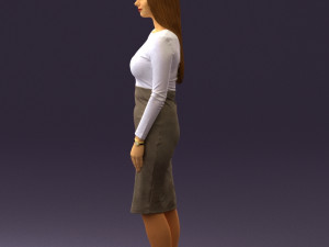 woman in office style look 0546 Modelo 3D