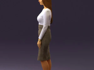 woman in office style look 0546 3D Model