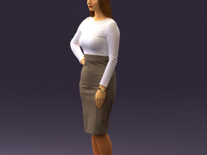 woman in office style look 0546 Modelo 3D