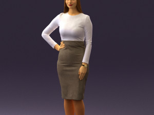 woman in office style look 0546 Modelo 3D