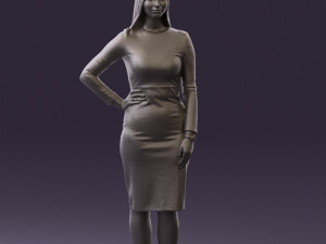 woman in office style look 0546 Modelo 3D