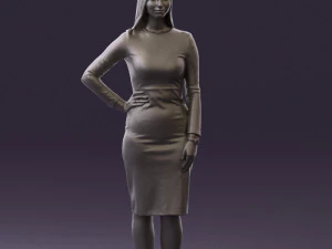 woman in office style look 0546 3D Model