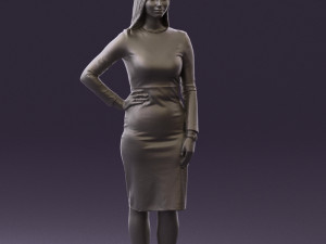 woman in office style look 0546 Modelo 3D