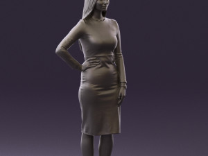 woman in office style look 0546 Modelo 3D
