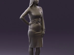 woman in office style look 0546 3D Model