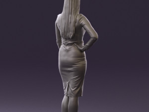 woman in office style look 0546 Modelo 3D
