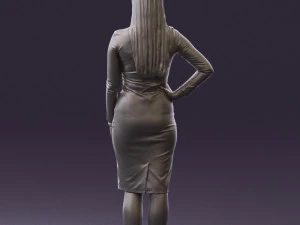 woman in office style look 0546 3D Model