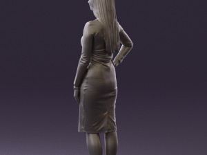 woman in office style look 0546 Modelo 3D