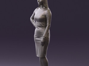 woman in office style look 0546 Modelo 3D