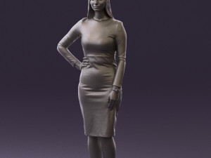 woman in office style look 0546 Modelo 3D