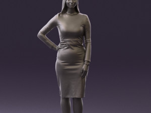 woman in office style look 0546 Modelo 3D