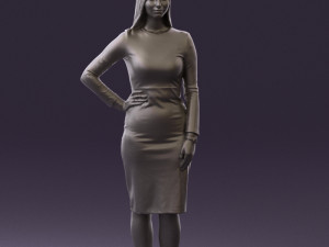 woman in office style look 0546 Modelo 3D