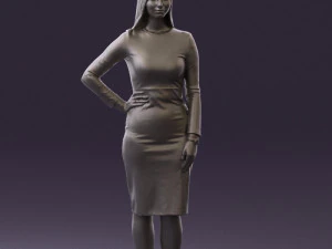 woman in office style look 0546 3D Model