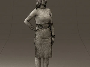 woman in office style look 0546 3D Model